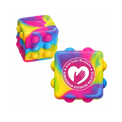Silicone Fidget Pop-It Dice Stress Toy