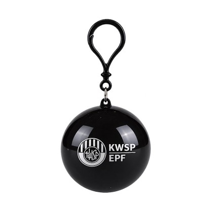 Portable Disposable Raincoat Ball Keychain