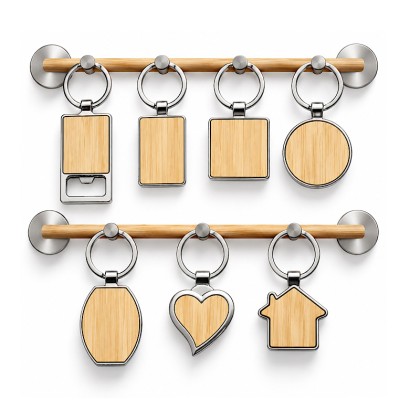 Custom Wooden & Metal Keychain Collection