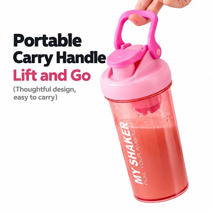 700ml Sports Protein Shaker Bottle with Phone Stand Lid