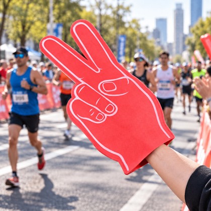 EVA Foam Peace Sign Hand Cheering Glove