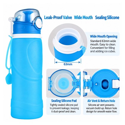 Collapsible Medical-Grade Silicone Water Bottle