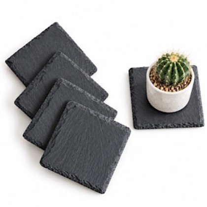 Custom Logo Slate Coaster – 10 x 10cm